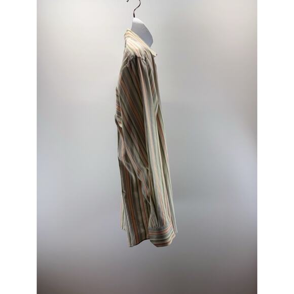 Claiborne Striped Green Wrinkle Free Modern Fit Men’s Size XL - Picture 5 of 10